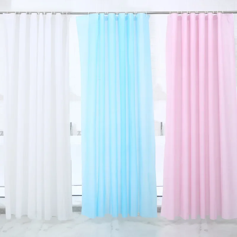 180x180cm PEVA Waterproof Shower Curtain with Hooks Bathroom Thickening Wave Window Tulle Bath Curtain Bathroom Accessories shower curtains