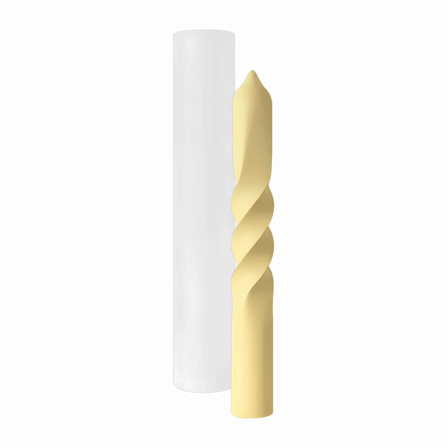 Multi Style Screw Long Stemmed Candle Strip Making Set Twist Rotate Resin Soap Silicone Mold Geometry Pole Birthday Party Decor