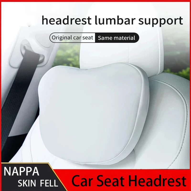 

For Tesla Mercedes/Tesla/BMW Flocking/Leather Car Seat Neck Pillow Soft Memory Neck Pillow High-Quality Headrest Lumbar Support