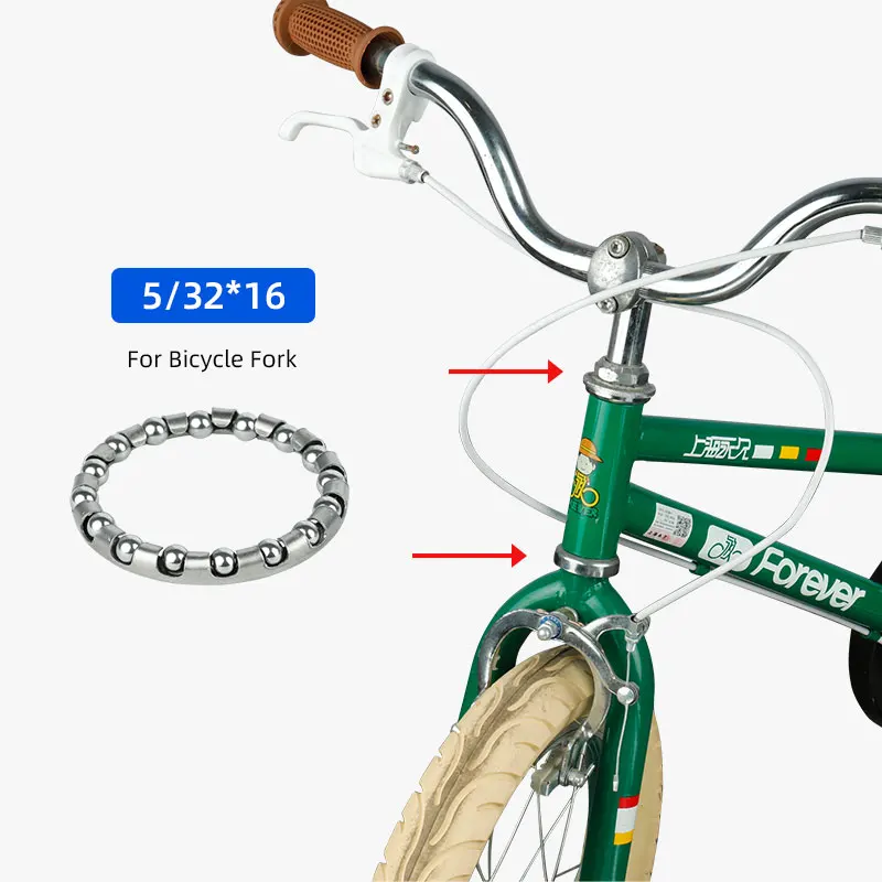 Bicycle ball bearing Bike headset bearings Bicycle wheel hub bearings 4PCS Bicycle Ball Bearing Retainer for Bottom Bracket Crank Headset Fork Hub 1/4 1/8 3/8 3/16 5/16 5/32-inch 5mm 6mm