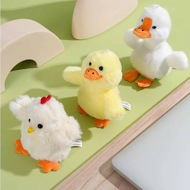 Novelty Funny Cute Simulation Chicken Duck Goose Slap Sensor Will Shake Will Call Plush Electric Toy Kids Interactive Toy Gifts