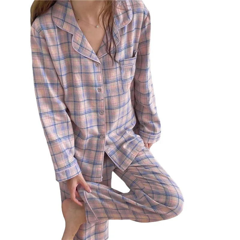 Pajama Sets Girls Pajamas Spring Autumn Thin Lapel Cardigan for Students
