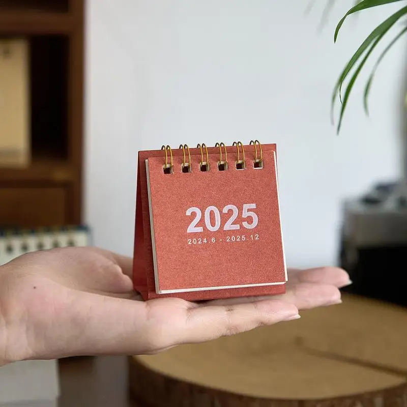 Small Desk Calendar Cute Daily Planner Simple Monthly Time Management Weekly To-Do List Schedule Table Planner Spiral Books