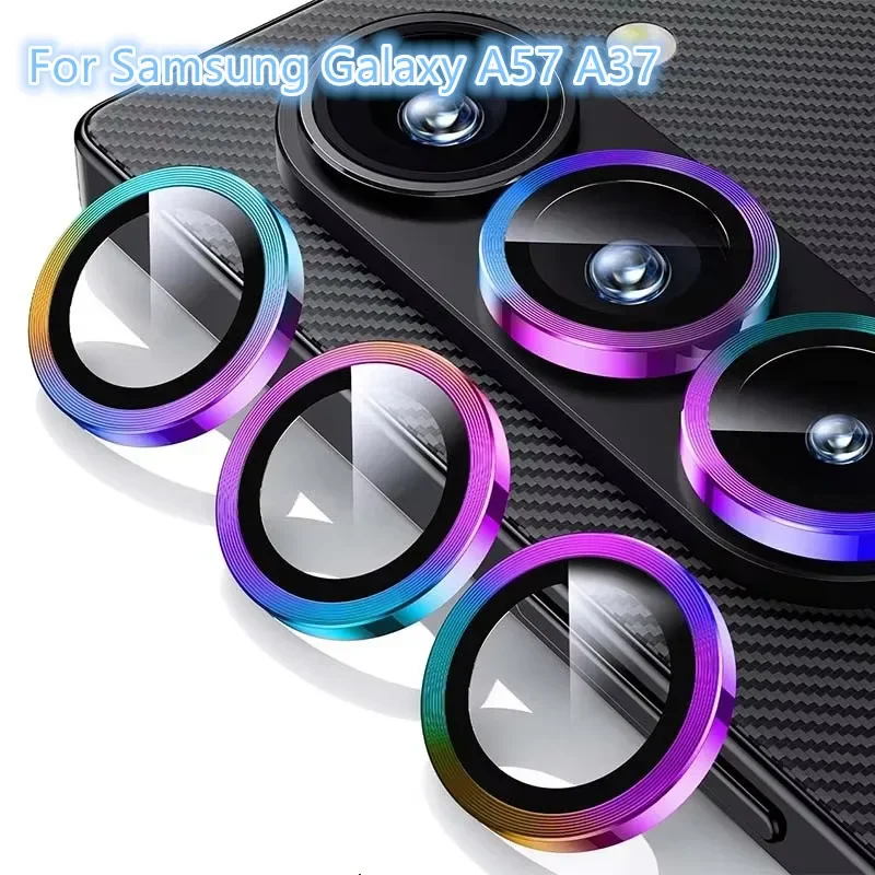 Enhanced Tempered Glass Camera Lens Protector with Metal Case Cap