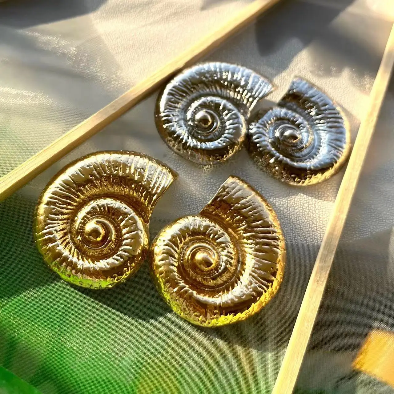 Summer New Gold Color Conch Earrings for Women Party Holiday Jewelry