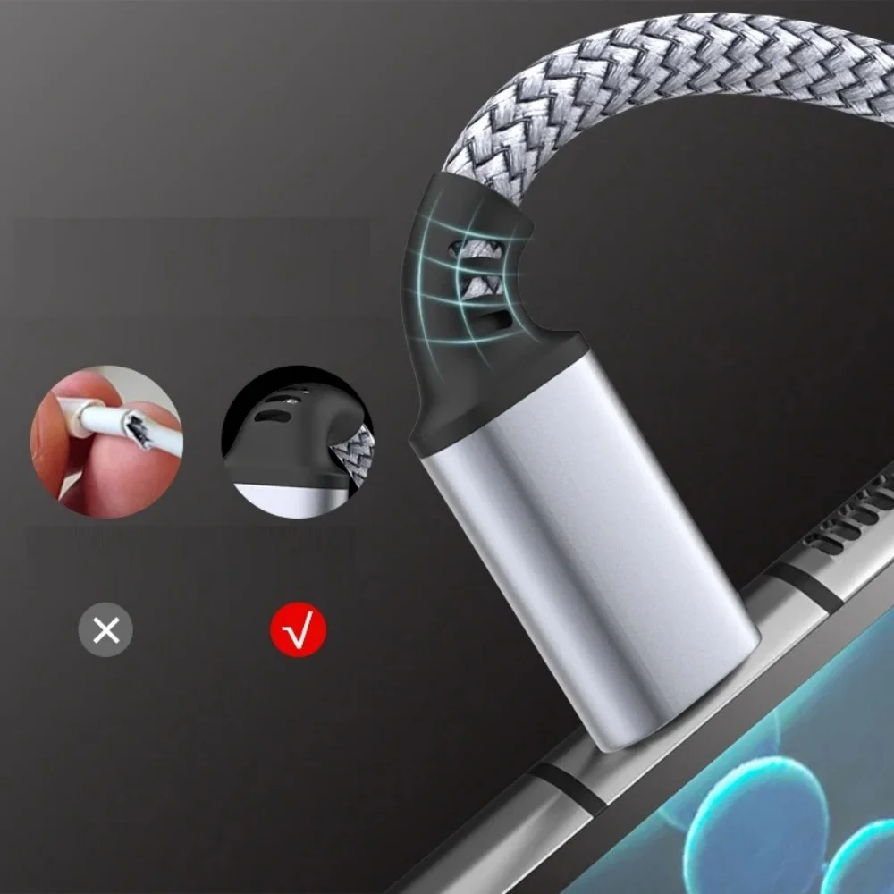 60W Type-C to Type-C Cable PD 3A Fast Charger Data Cable For iPhone 15 16 17 MacBook Xiaomi Samsung Camera Extension USB C Cable