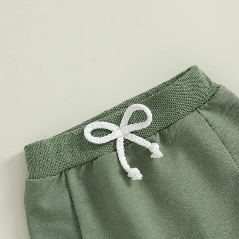 Description Picture 6 of itemBaby Boy Jogger Pants Solid Color Elastic Sweatpants Trousers with Pockets Casual Bottoms for Toddler Newborn Infant