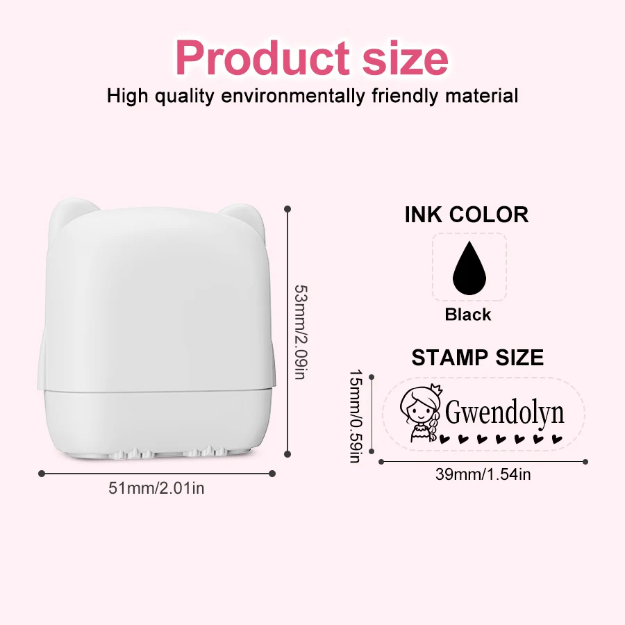 Name Stamp Paints Personal Student Child Baby Engraved Waterproof Kindergarten Cartoon Clothing toys shoes Name Seal