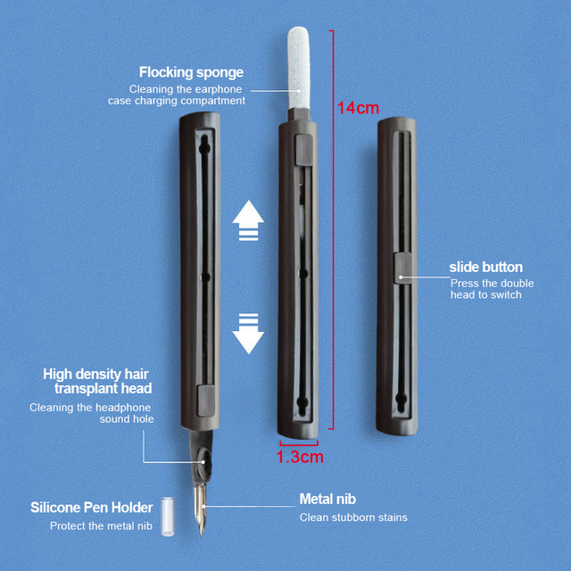 Cleaning Pen Brush Cleaner Kit Bluetooth Earphones Case Keyboard Clean Tools for Airpods Pro 1 2 Huawei Samsung XiaoMI