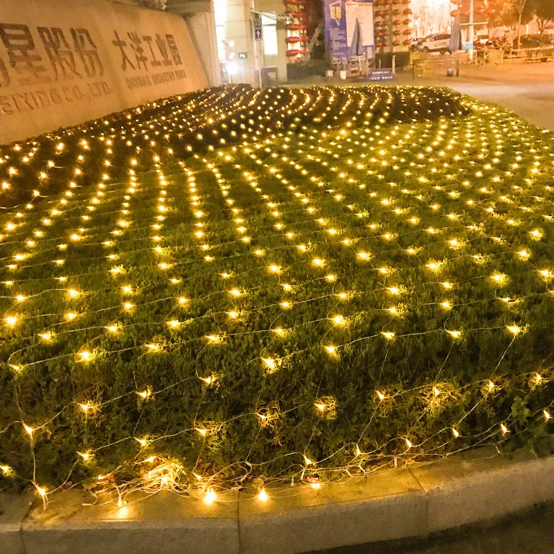 

4Mx6M 1.5MX1.5M 2x3M Christmas Garlands LED String Christmas Net Lights Fairy Xmas Party Garden Wedding Decoration Curtain Light