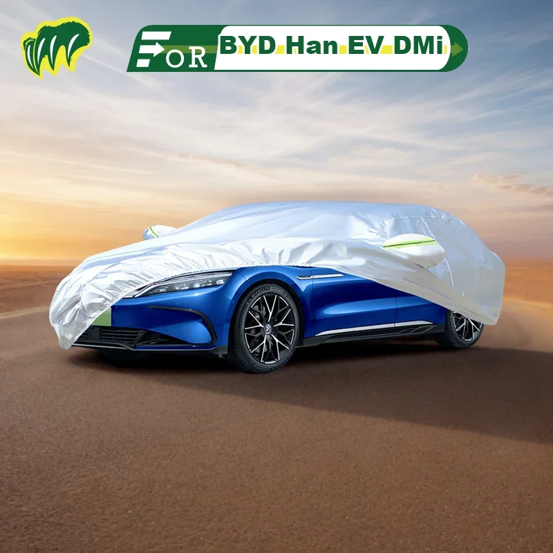 

Чехол для хэтчбека BYD Han EV DMI, водонепроницаемый наружный чехол, защита от солнца, дождя, с замком и молнией