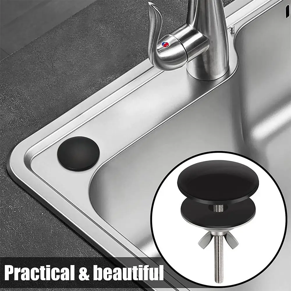 Stainless Steel Metal Sink Hole Cover Kitchen Faucet Hole Cover Tap Plug for Leakage Prevention Water Stopper Anti-leakage