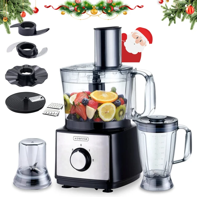 Food Processor Blender Combo, 8 in 1 Smart Kitchen Blender with 2 Speeds  for Chopping,Kneading,Shredding and Slicing, 6-Cup Bowl - AliExpress