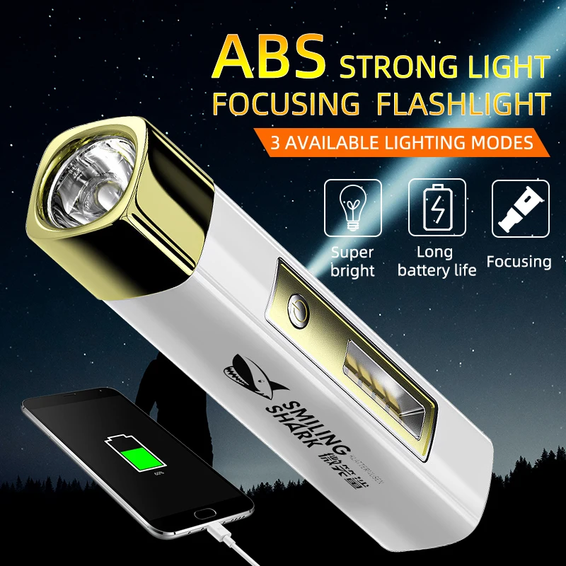 PowerBankFlashlightPortableMiniWaterproofUltraBrightTorchUSB