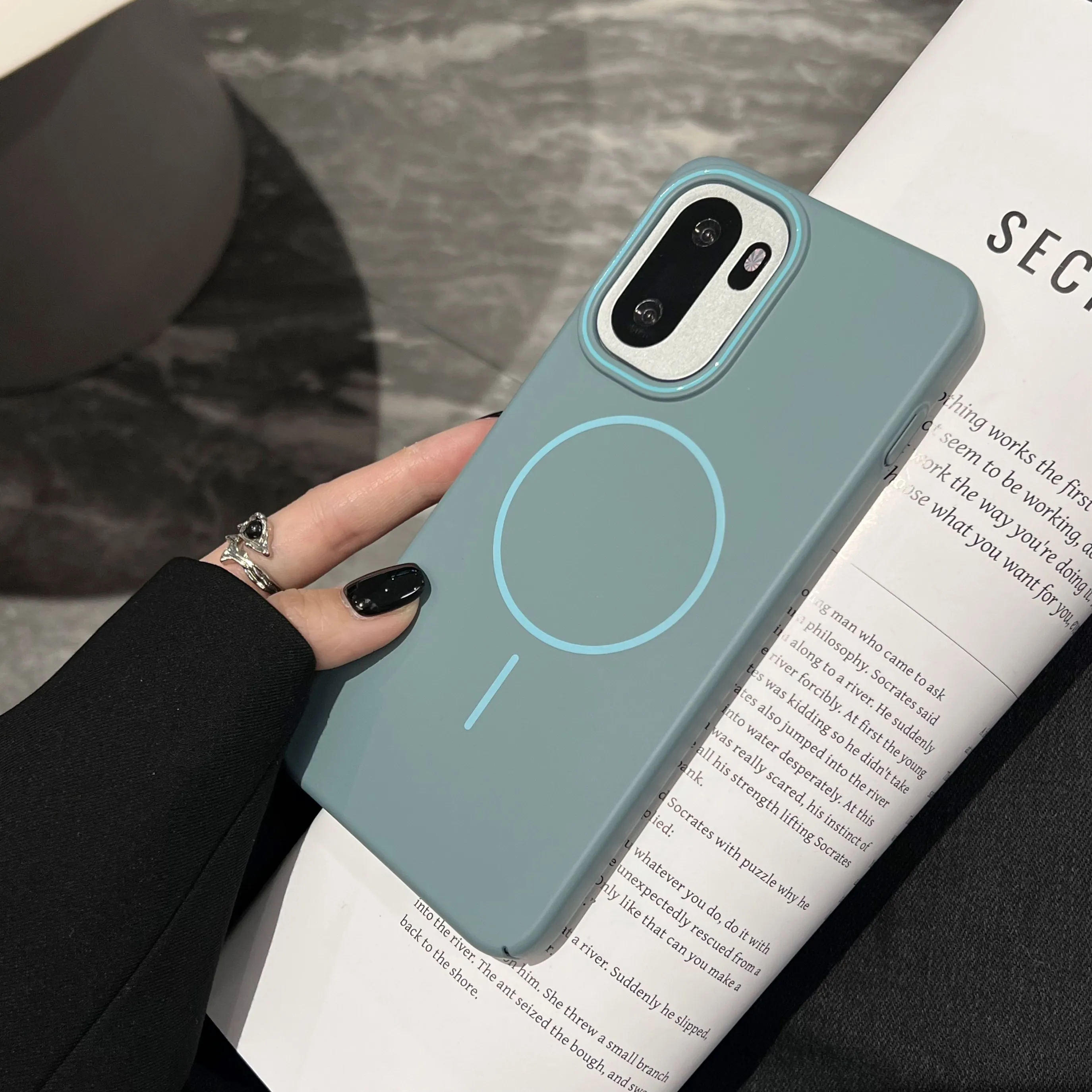 Ultra Thin Hard PC Magnetic Case with Wireless Charging Matte Finish