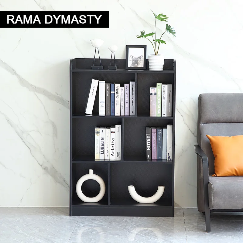 3-Tier Book Shelf with Back Panel 6 Cube 3 Shelf Stability and Durable Bookcase Multifunctional Cube Storage Organizer storage rack,book display stand,cube storage organizers