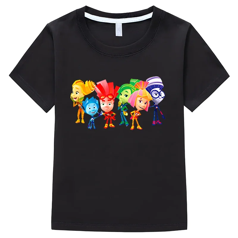 Girls The Fixies T Shirt for Kids Short Sleeve T-shirt Boys girl 100%Cotton Graphic Anime T-shirt kids clothes y2k one piece