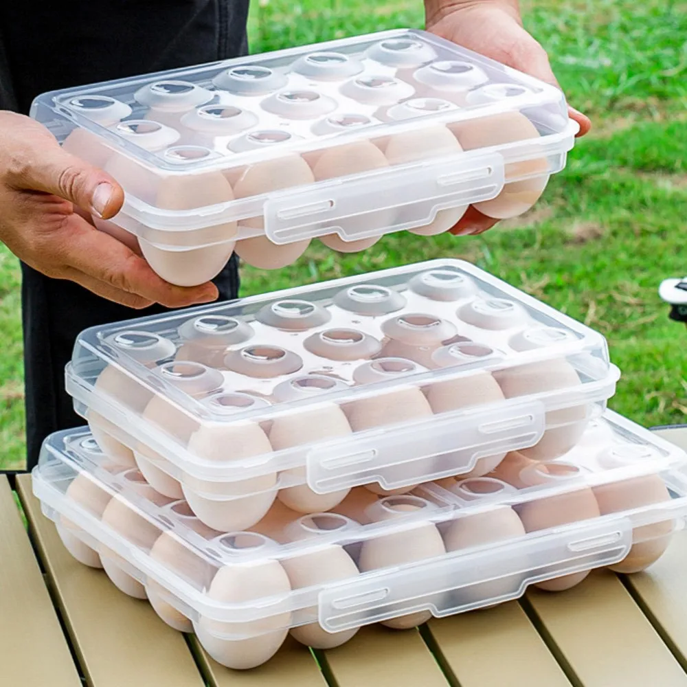 Kitchen Storage Box Rice Storage Box Egg Storage Box Food Storage Container Food Storage Box Egg Storage Container Storage Box Egg Holder Plastic Egg Storage Box Organizer For Fridge Portable Tray with Lid For Refrigerator Camping Hiking Outdoor