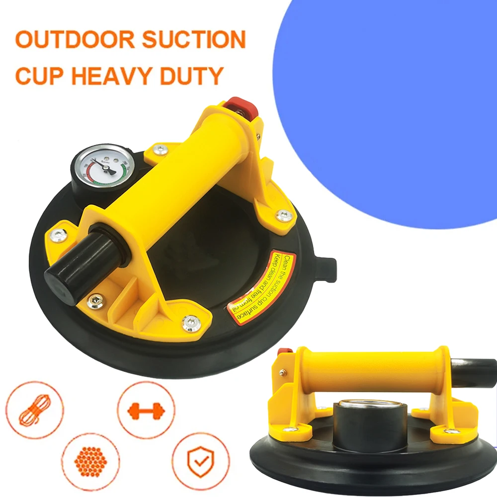 8 Inch Vacuum Suction Cup 220kg Bearing Heavy Duty Pressure Tile Handling Tool for Ceramic Tiles Glass Handling Tool