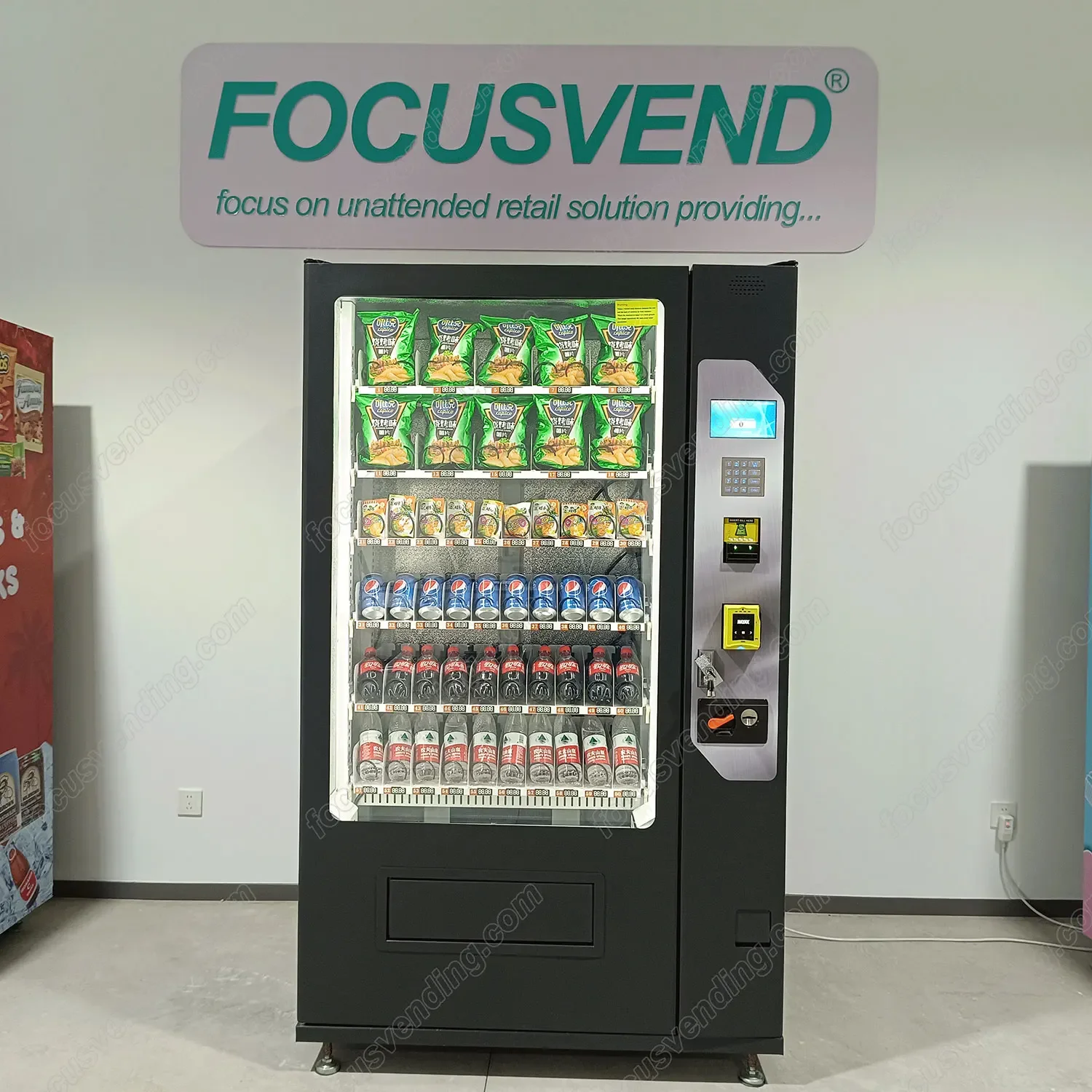 Cold Drink Vending Machine, Supports ICT Coin Dispenser Payment, Can Be Fitted with Nayax Card Reader 5