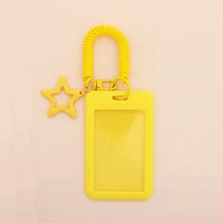 Vibrant Star Wristlet Lanyard with ID Card Holder - Perfect Gift (YELLOW)