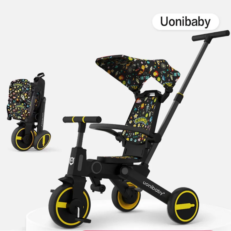 4 In 1 Children Tricycle Scooter Child Two Wheel Bike Foldable Baby Balance Bike Kids Scooter Baby Stroller for 1-6 Years Old