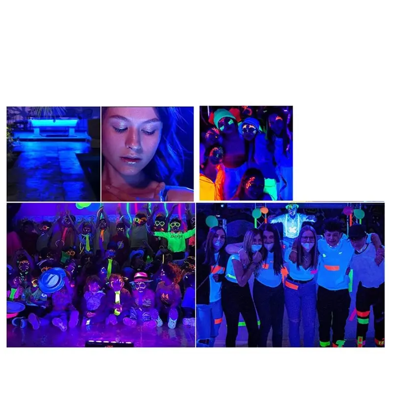 【ALLOWANCE】디스코 무대 조명 50W LED UV 투광등 2개 IP65 395Nm UV 램프 형광등 파티용