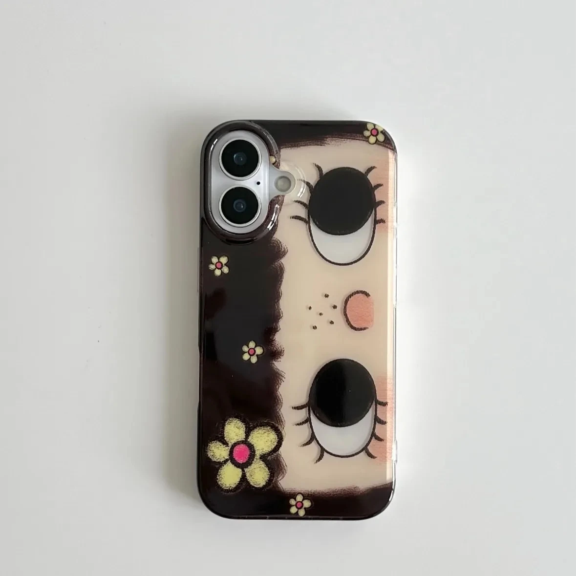 Lovely Big Eyes Girl Kawaii Cartoon Luxury Phone Case Cover
