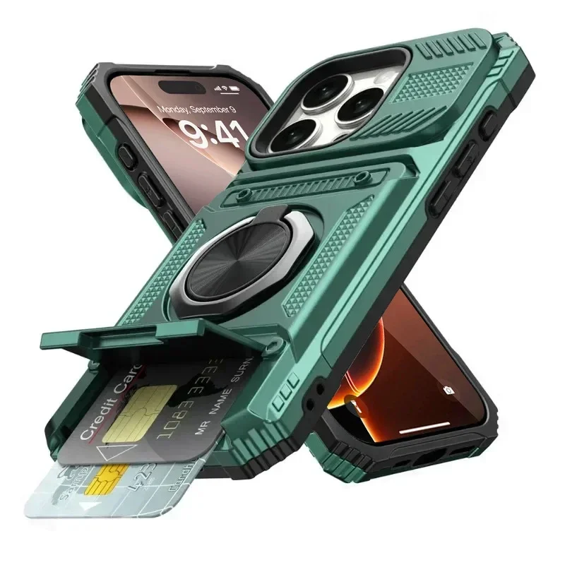 ตัวเลือกสินค้า เคส iPhone 17 16 Pro Max พร้อมวงแหวนแม่เหล็ก หมุนได้ ป้องกันตกกระแทก