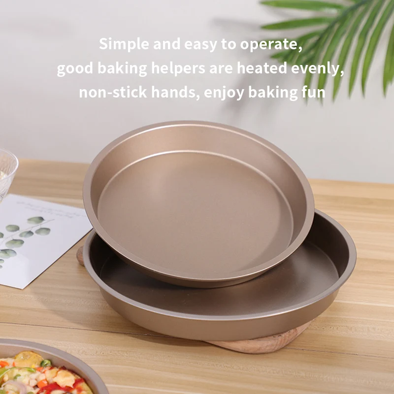 Description Picture 6 of itemSix-Inch Pizza Plate Round PIZZA Plate Carbon Steel Non-Stick Curling Baking Tool Baking Pan Household Cake Mold