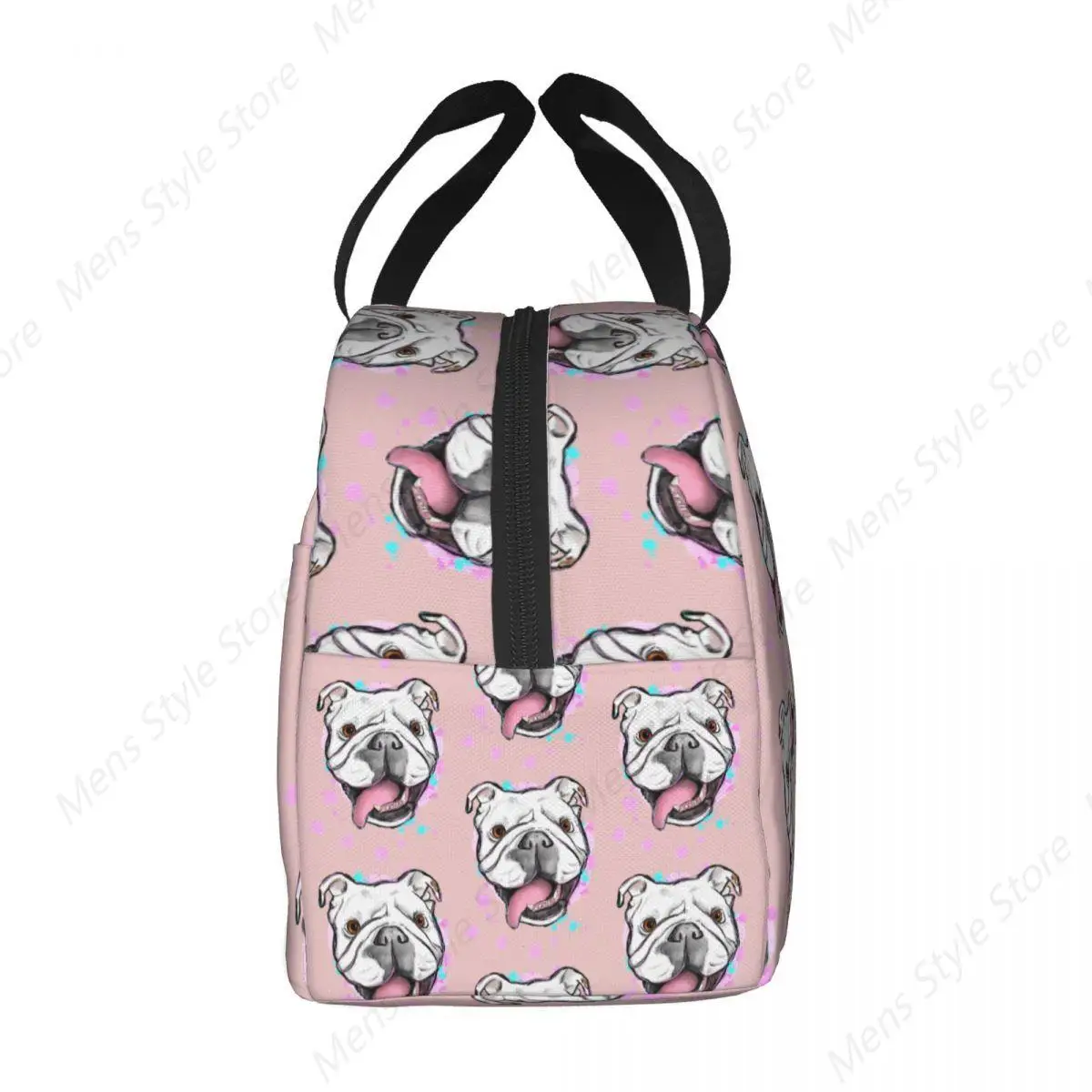 English Bulldog Insulated Lunch Bag British Dog Portable Cooler Thermal Bento Box Women School Children Picnic Food Bags