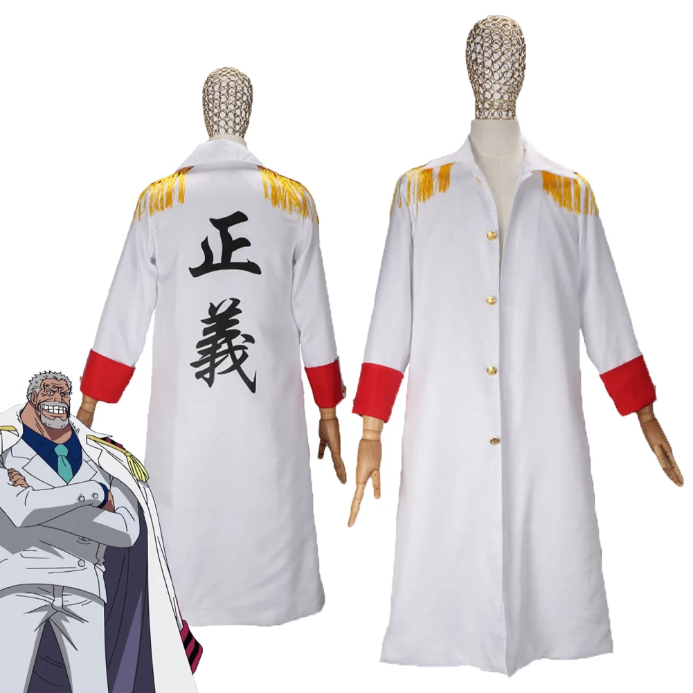 

Anime Piece Monkey D Garp Cosplay Costume Fantasy Coat Cape For Adult Men Male Roleplay Halloween Carnival Suit Outfits