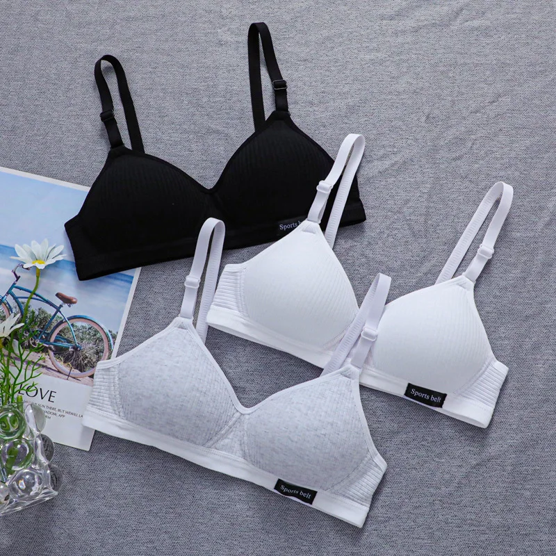 

Cotton Girls Wireless Bras Teenage Girls Underwear Wrap Bras Thin Comfortable Solid Bras Teenage Girls Clothes