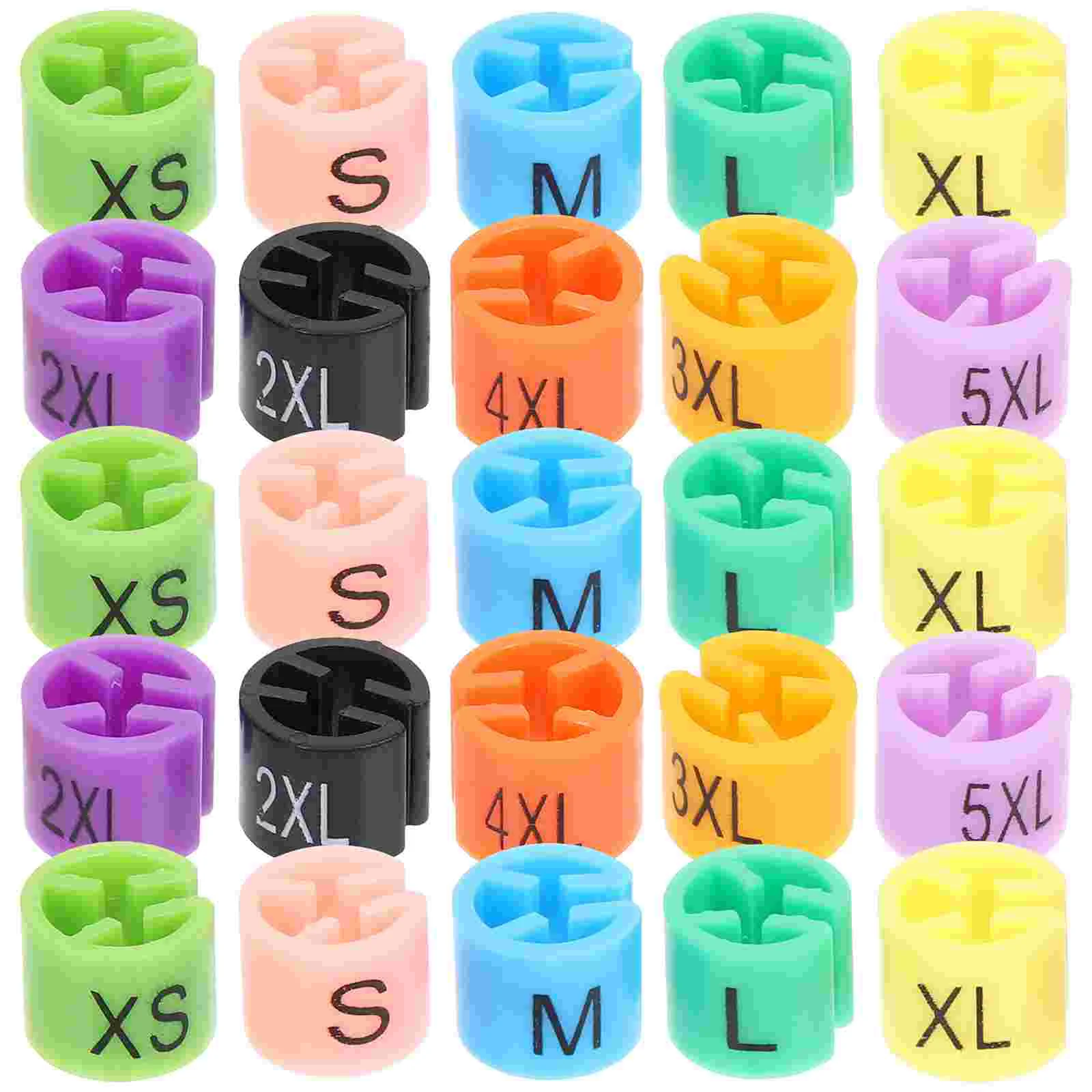 

200 Pcs Dreses Clothes Size Buckle Clothing Markers Tag Ring Hanger Labels Hangers Tags
