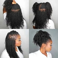 10-18 pouces Afro crépus en vrac cheveux humains couleur naturelle en vrac cheveux humains Remy cheveux paquet en vrac cheveux pour tresser Extensions de cheveux 6
