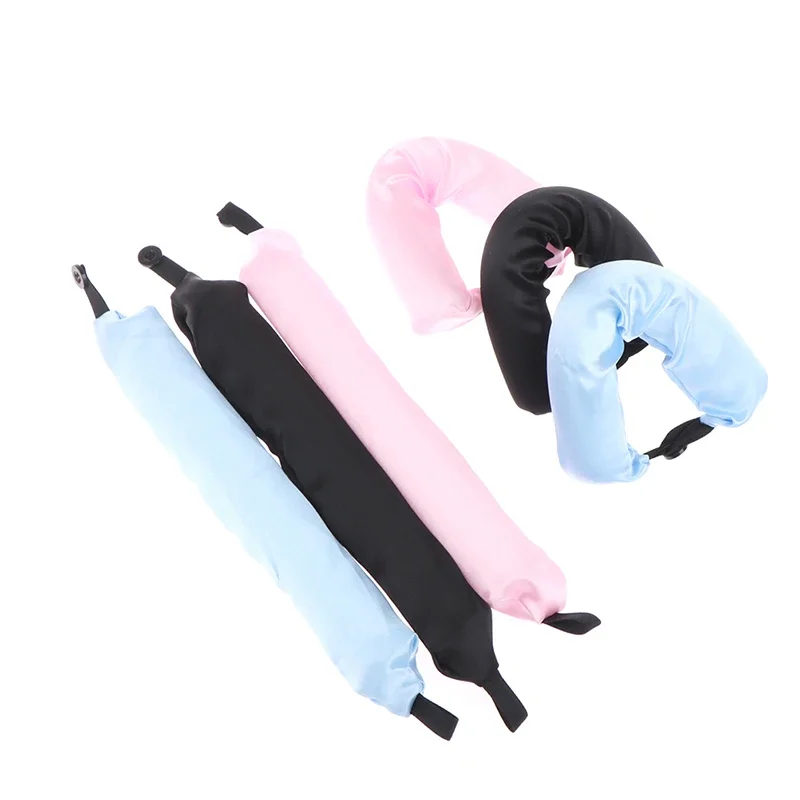 부드러운 새틴 베개 롤러 헤어 롤러, 수면 헤어 스타일링 도구, 헤어 컬 롤러, 여성 또는 어린이용 매직 컬 플렉시 로드, 6 개