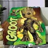 Marvel Cute Groot Printed Blanket Picnic Blankets Warm Blanket Soft and Comfortable Blanket Home Travel Birthday Gift 1