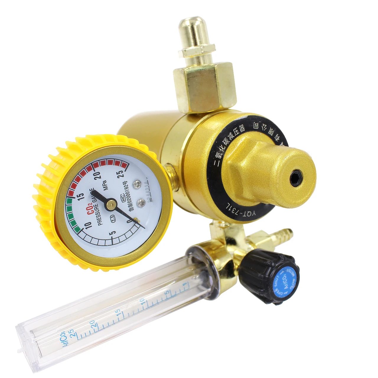 

36/110/220V CO2 Pressure Regulator Carbon Dioxide Pressure Reducer Heated Pressure Gauge Meter Flowmeter For MIG/TIG Welding