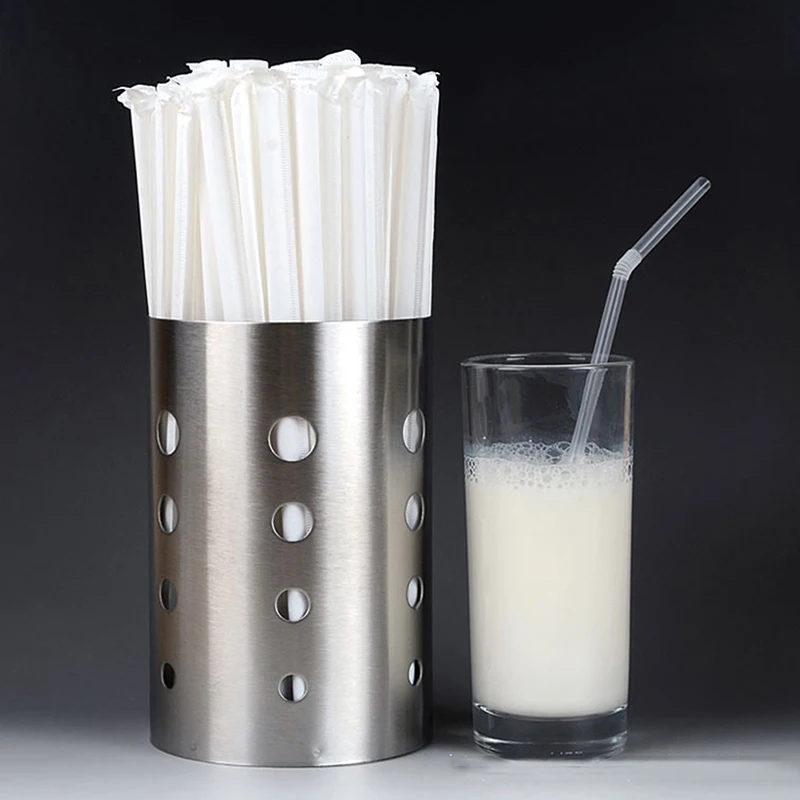 100Pc 20.5cm Individual Packaging Disposable Plastic Curved Drink Straw Wedding Party Bar Drink Birthday Reusable Beverage Straw
