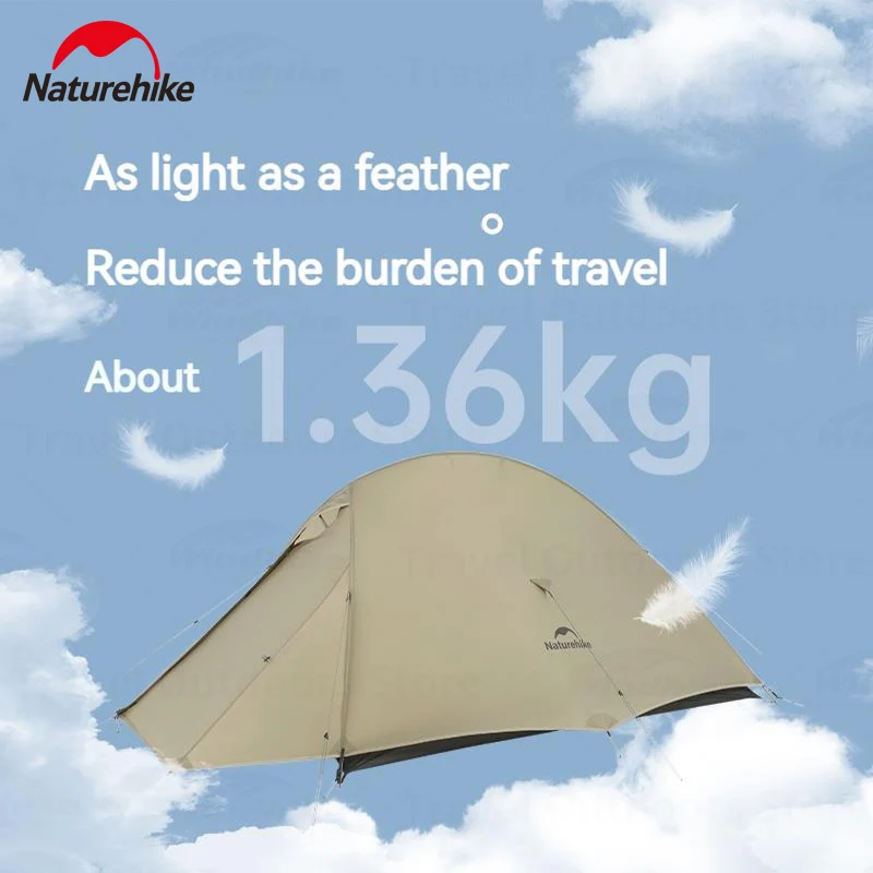 Naturehike Cloud Up PRO Hiking Tent 2 People 3 Season Tent 20D Nylon Ultralight Portable Outdoor Camping Travel Riding Tents 2