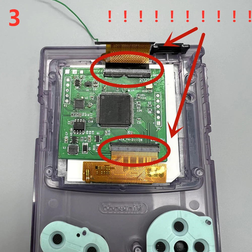 conjunto para gbc alto brilho painel de tela lcd kit para gameboy cor gbc backlight tela