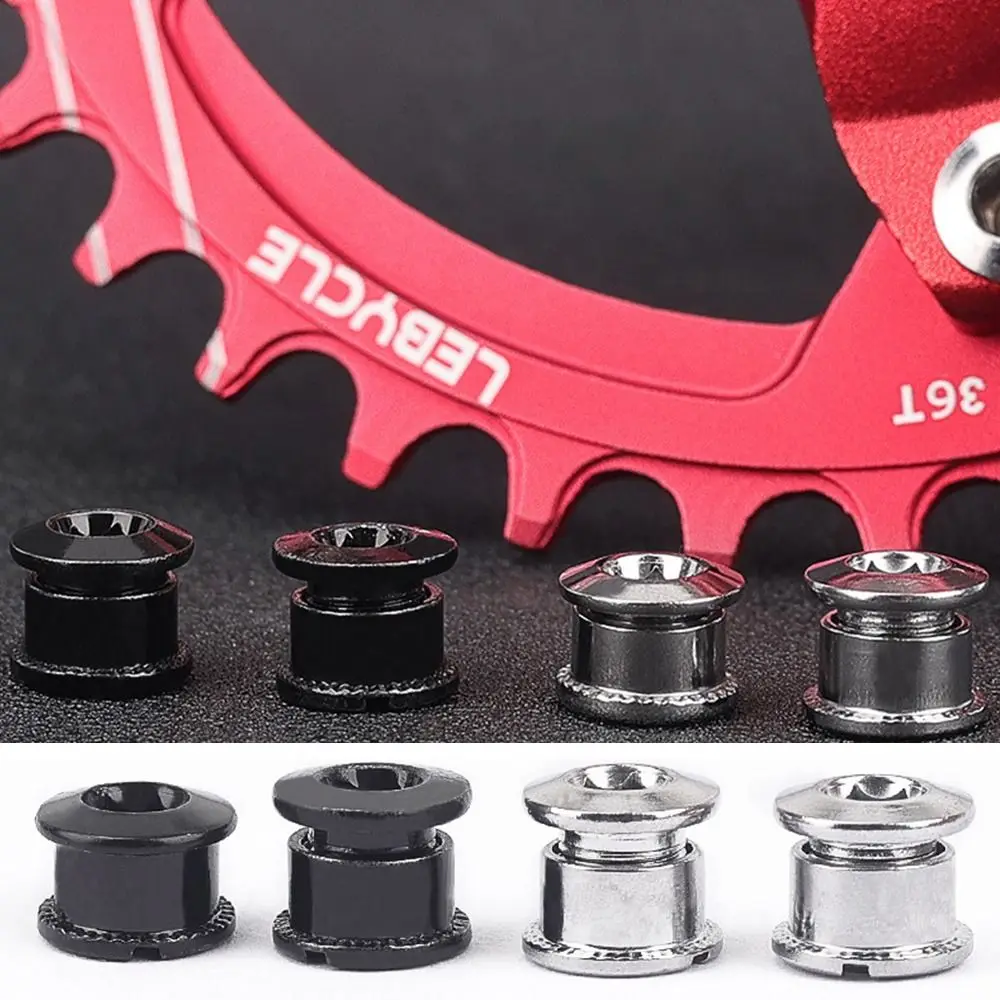 Lot De 5 Boulons De Plateau (chainring Bolts) Avec Entretoises Pour Vélo - Acier Cr-Mo, Plateau