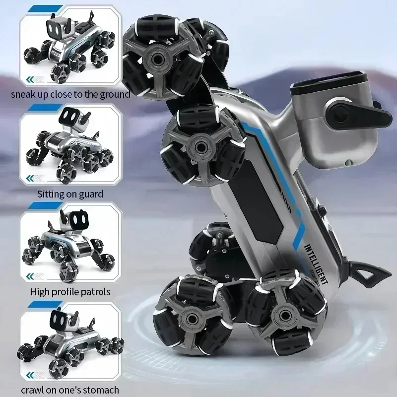 Cross-border Eight-wheel Stunt Mechanical Dog Remote Control Toy Gesture Induction Climbing Deformation Electric Intelligent Dog 3