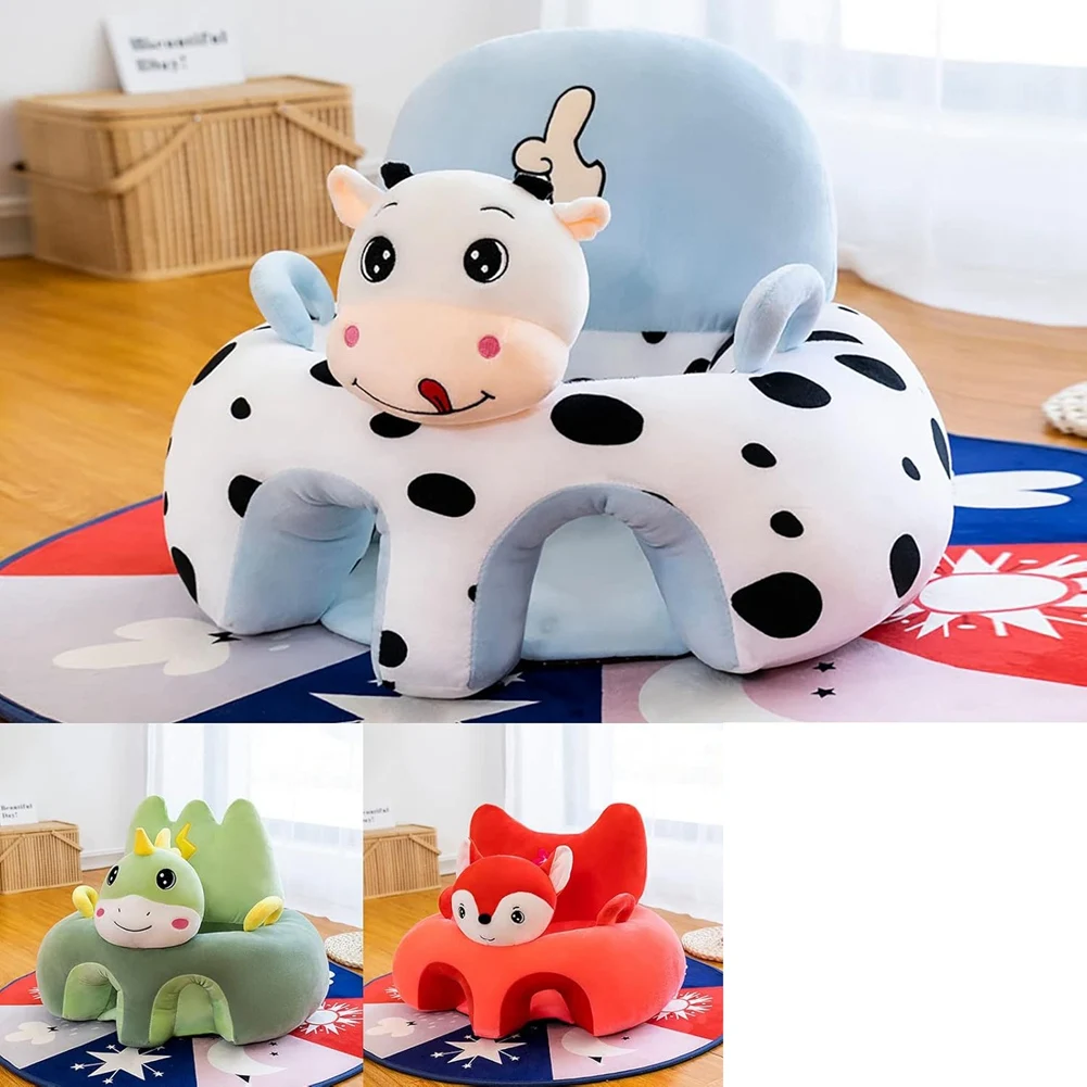 Sedia di Supporto per Bambini A36T, Morbida Sedia in Peluche a Forma di Animale Cartoon, Seduta per Imparare a Stare Seduti - immagine 2