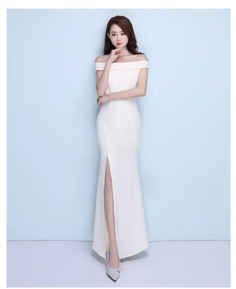 

S2 Multicolor Elegant One Shoulder Slit French Evening Dress