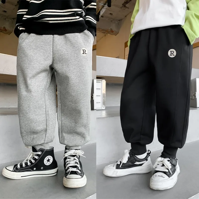 

Spring Autumn Kids Teenage Boy Clothes Outfit Jogger Pant for Children Letter Casual Solid Sport Pants Trousers Loose Sweatpant