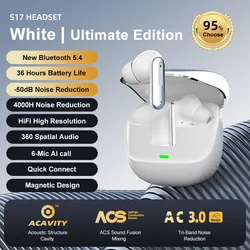 Premium Wireless Bluetooth Earbuds with Dolby Audio and Noise Reduction (White)