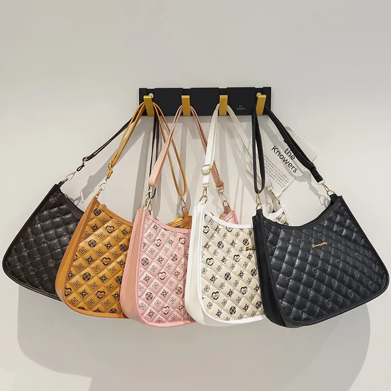 

Повседневная Женская вместительная сумка-тоут Наплечная Сумка с узором в виде букв для подмышек, новый дизайн, сумка-тоут для дам