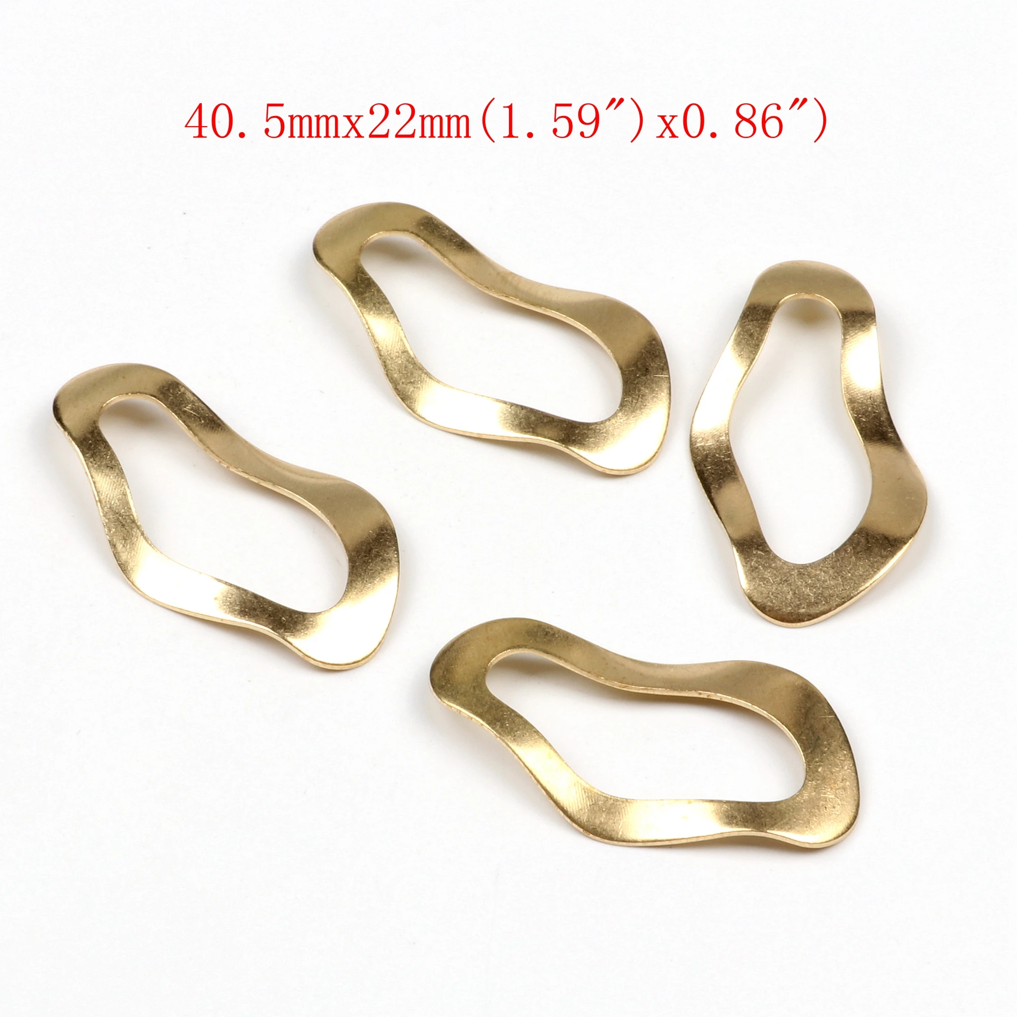 Charms aus gehämmertem Messing, einzigartiger ovaler Verbinder, Zubehör für DIY-Ohrringe, Halskette, Armband, DIY-Herstellung, Schmuckzubehör – Detail 4