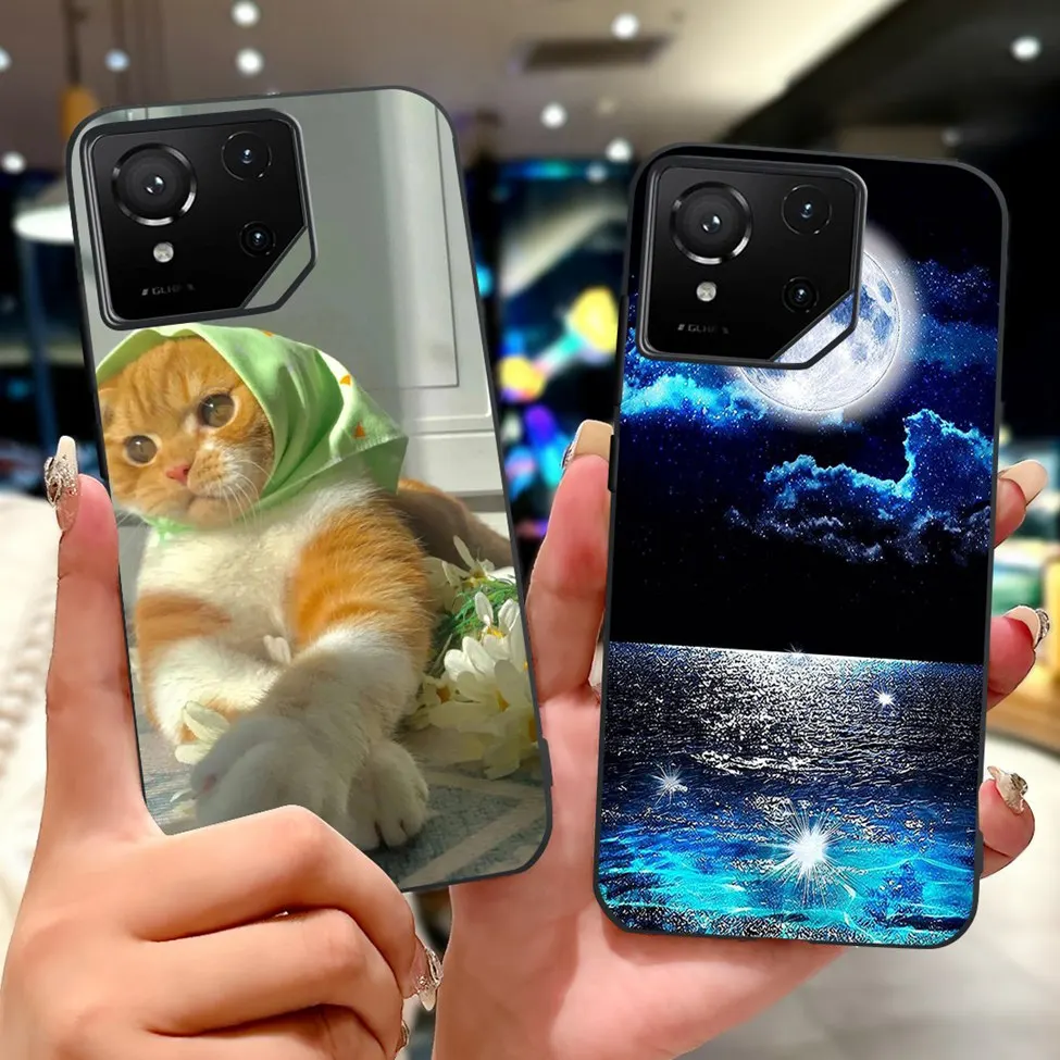 Luxury Cute Cat Silicone Shockproof Bumper Back Cover - Stylish Painted Design